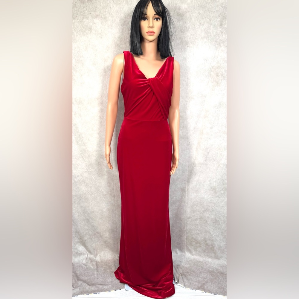 NWT - Black Halo Red Sheath Cocktail Maxi Dress
